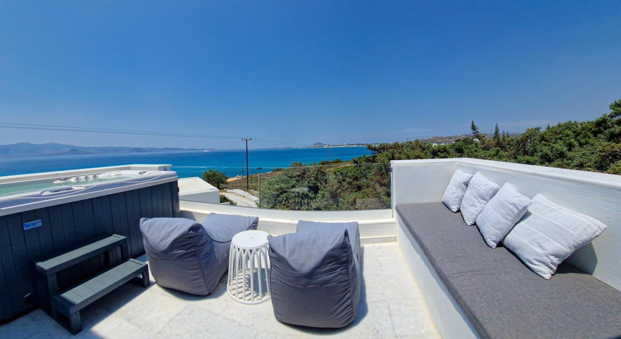 Seanfinity Beachfront Suites Mikrí Vígla Szoba fotó