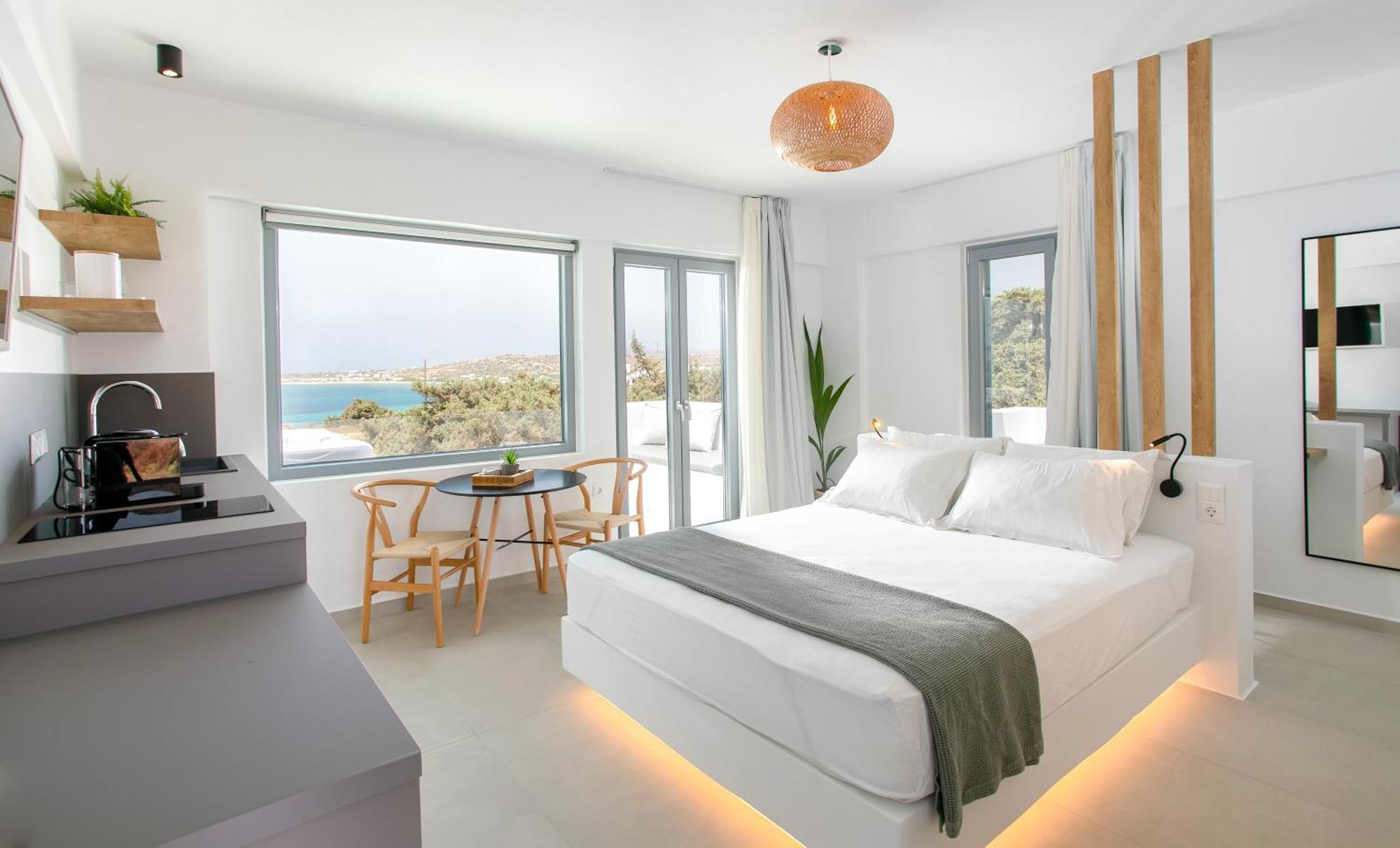 Seanfinity Beachfront Suites Mikrí Vígla Szoba fotó